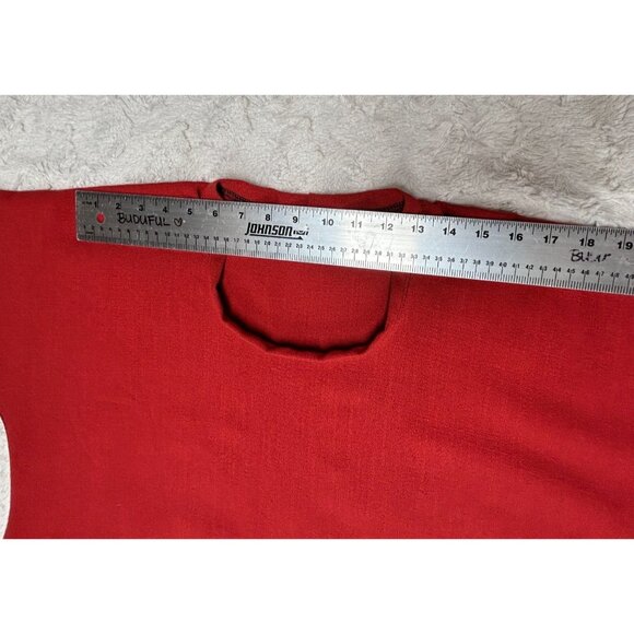 Monika Astara Womens Handmade Art to Wear Tunic Red Asymmetric Hem Lagenlook - Picture 5 of 8